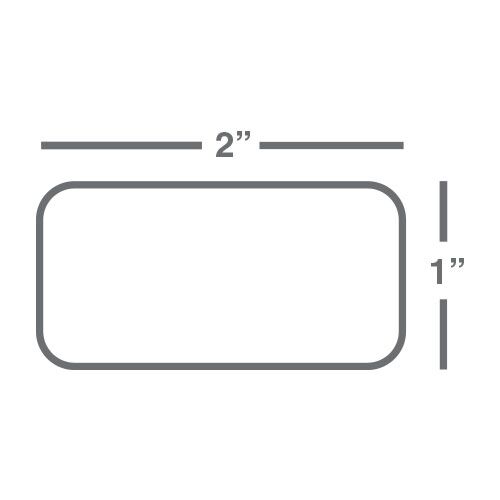 Wasp 2.0" x 1.0" Polyester TT label, 1 roll, 1380 per roll, 4" OD